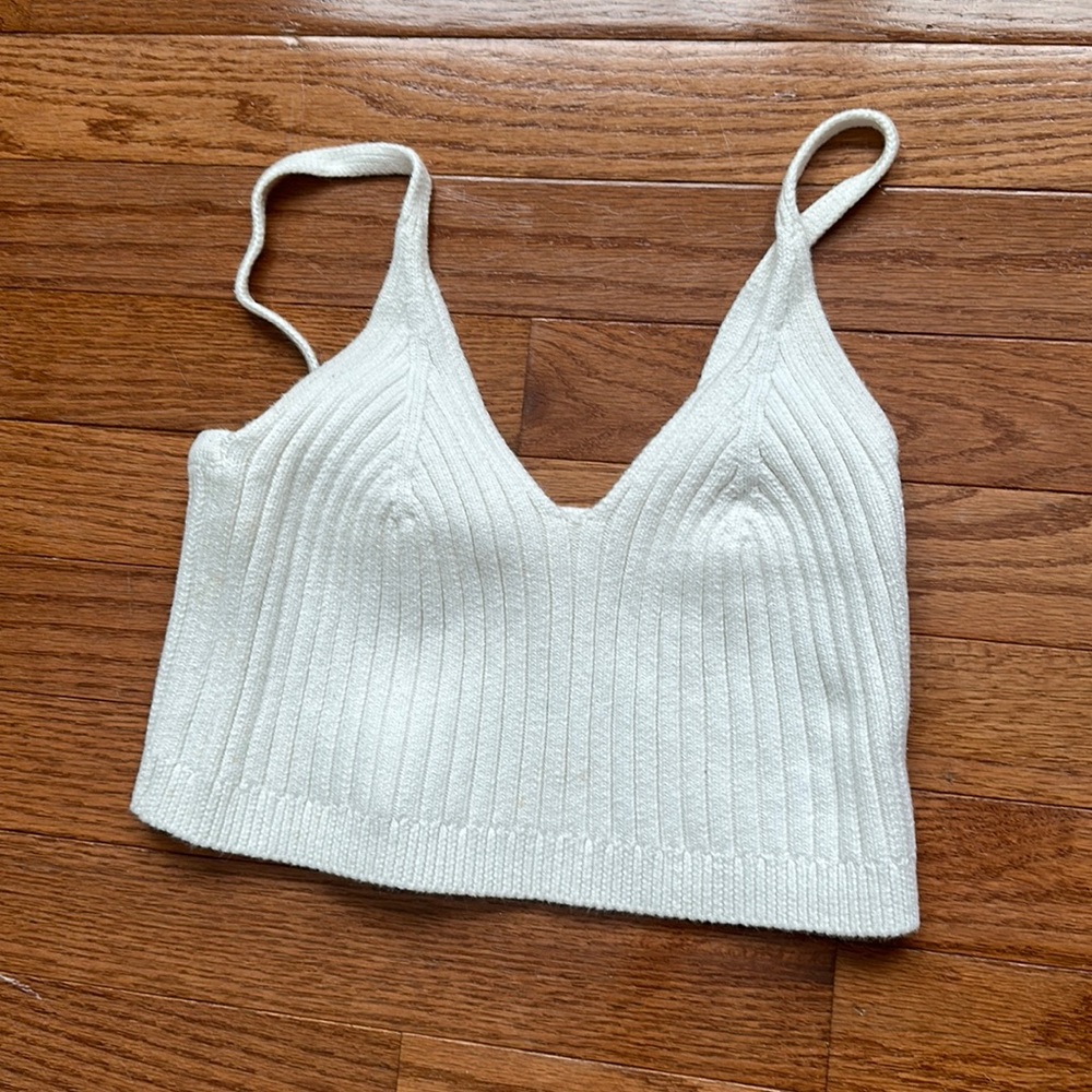 Free people off white crop top